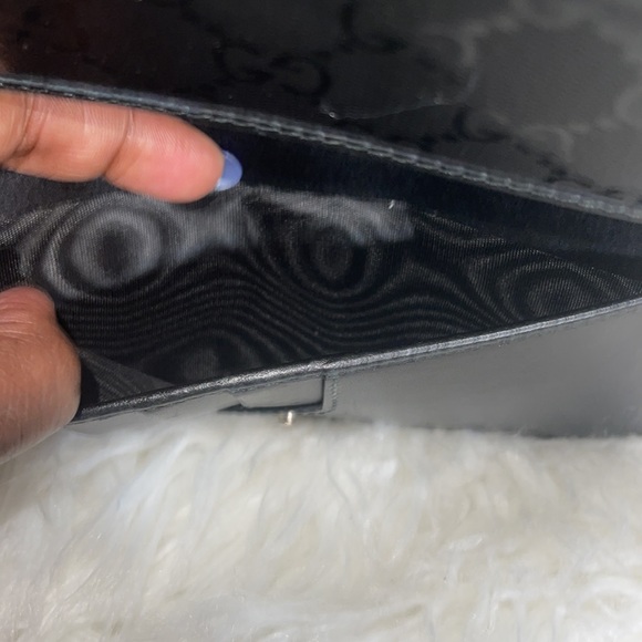 GUCCI VINTAGE CRYSTAL GUCCISSIMA GG INTERLOCKING PVC LEATHER LONG WALLET ITALY - Picture 14 of 17